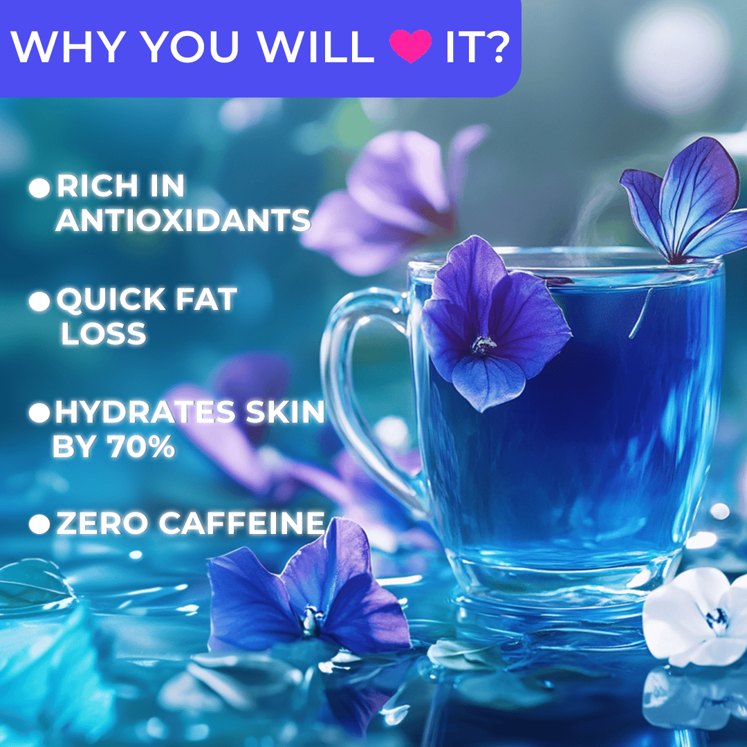 Butterfly Pea Flower Herbal Tea For Fat Loss